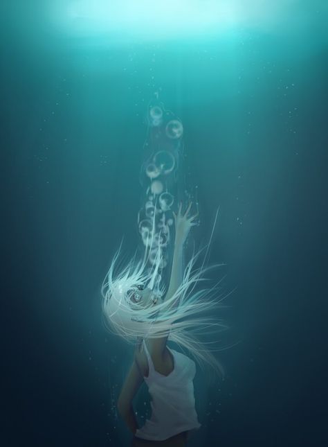 Anime Drowned, Bad Timing, In Water, Drawing Reference, Anime Wallpaper, Deviantart, Drawings, Water, Anime