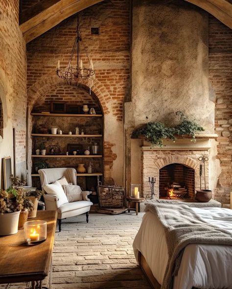 Brick Bedroom, Light Brick, Brick Walls, House Inspo, Dream Home Design, Home Fashion, House Inspiration, My Dream Home, Cozy House