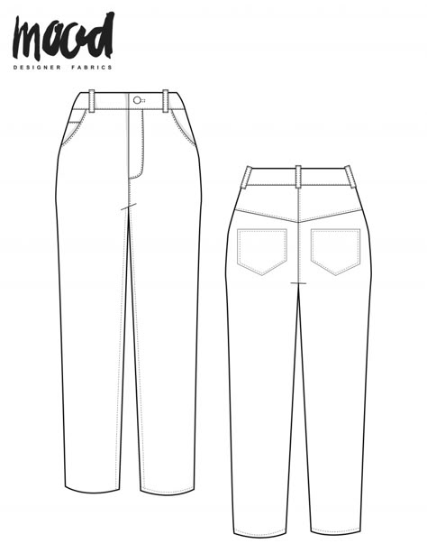 The Calamint Jeans - Free Sewing Pattern - Mood Sewciety Designer Jeans Womens, Jeans Sewing Pattern Free, Jean Patterns Sewing, Pants Patterns Sewing, Free Jeans Sewing Pattern, Women Jeans Pants Pattern, Mood Patterns Free, Pant Sewing Pattern Womens, Sewing Jeans Pattern