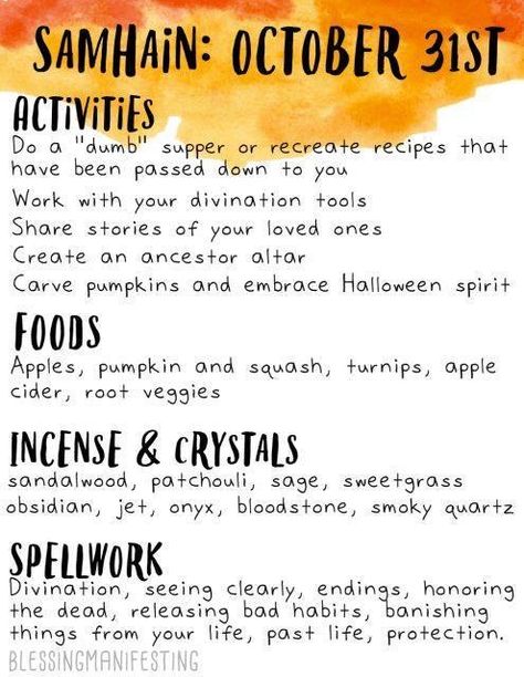 Samhain Recipes, Samhain Traditions, Samhain Ritual, Wiccan Sabbats, Samhain Halloween, Harvest Blessings, Eclectic Witch, Wicca Witchcraft, Pagan Witch