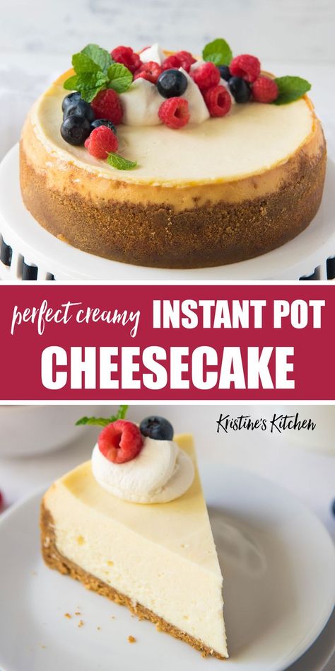 Pressure Cooker Cheesecake Recipes, Instant Pot Cheesecake #17, Instant Pot Cheesecake Recipes 6 Inch, Cheesecake Recipes Instant Pot, Instant Pot Cheesecake Recipes, Cheesecake Instant Pot, Cheesecake Deserts, Pressure Cooker Cheesecake, Instant Pot Cheesecake