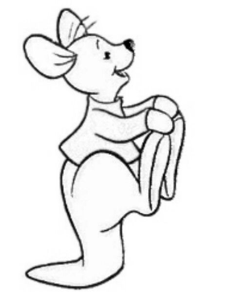 Roo Winnie The Pooh Tattoo, Kanga And Roo Tattoo, Roo Winnie The Pooh, Kangaroo Drawing, Winnie The Pooh Tattoos, Winnie The Pooh Drawing, Friends Sketch, Disney Paintings, Cute Winnie The Pooh