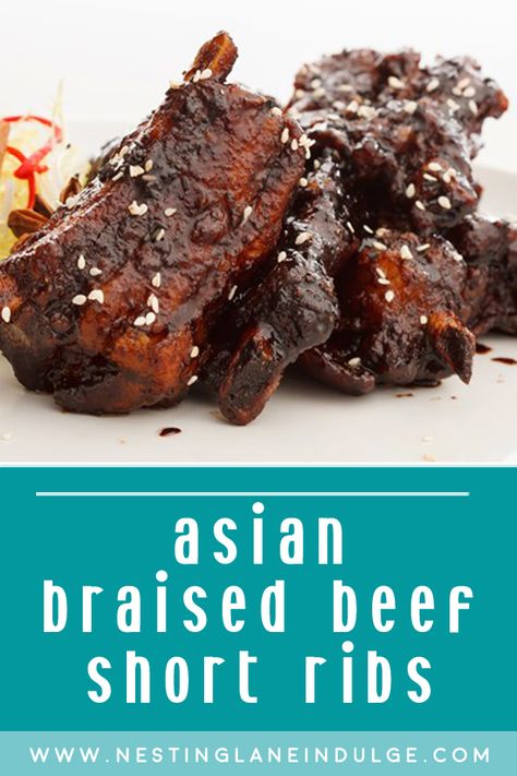 Asian Braised Beef, Beef Ribs Slow Cooker, Short Rib Recipes Crockpot, Crockpot Asian, Braised Beef Short Ribs Recipe, Beef Short Ribs Recipe, Braised Short Ribs Recipe, Braised Beef Short Ribs, Soy Sauce Rice