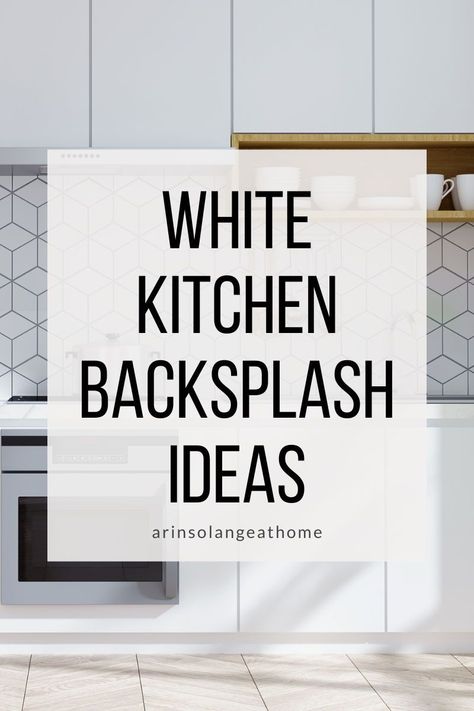 Neutral Backsplash White Cabinets, Large White Tiles Kitchen Backsplash, White Kitchen Cabinets And Backsplash Ideas, Kitchen White Cabinet Backsplash, Backsplash For A Small Kitchen, White Ceramic Tile Backsplash Kitchen, Mid Century Modern Kitchen Backsplash White Cabinets, Splash Back For White Kitchen, Tiles For A White Kitchen