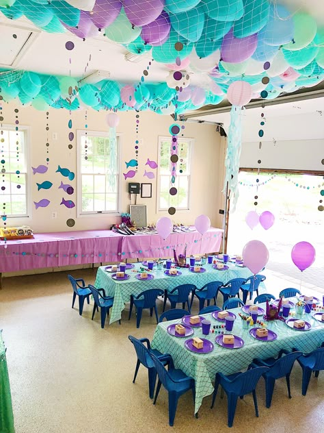 Birthday Party, Mermaid What To Wear To A Mermaid Birthday Party, Mermaid Party Inspiration, Mermaid Birthday Party Ideas Games, Lil Mermaid Party Ideas, Mermaid 8th Birthday Party, Disney Ariel Birthday Party Ideas, Mermaid Outdoor Party, Activities For Mermaid Birthday Party, Merpup Birthday Party