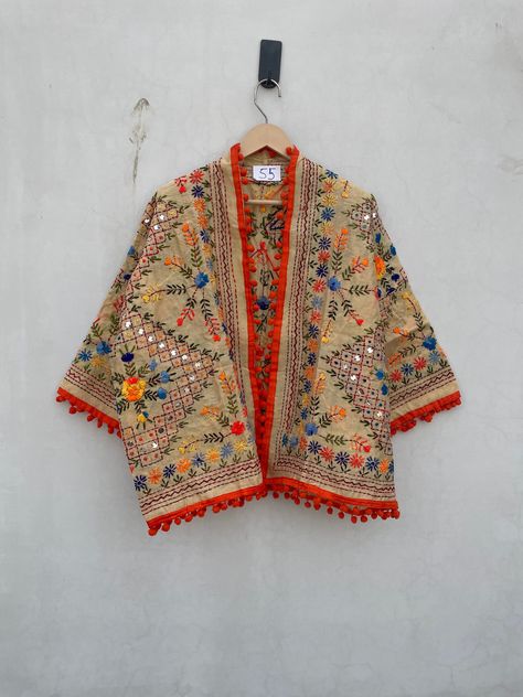 Bohemian Embroidered Cotton Outerwear, Folk Style Multicolor Outerwear With Geometric Embroidery, Multicolor Embroidered Bohemian Outerwear, Bohemian Embroidered Multicolor Outerwear, Kimono Street Style, Ethnic Print Dress, Multicolor Folk Outerwear With Geometric Embroidery, Iranian Women, Iranian Women Fashion