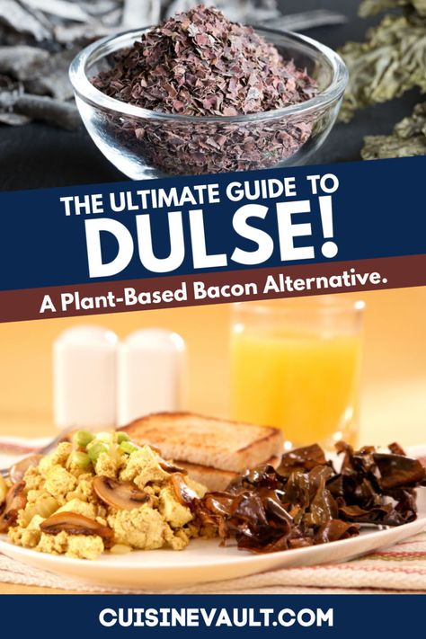 Do you like cooking with ingredients that are unique? How about trying dulse? It's a type of seaweed that is full of nutritional goodness and is packed with umami flavor.     Cooked the right way, dulse can even be used as a bacon replacement, although you will notice the difference. Get started today cooking with dulse, you can buy it dried from online sellers. #dulse #cookingtips Dulse Recipes, Vegetable Snacks, Sea Vegetables, Vegan Bacon, Slow Cooked Meals, Flavor Enhancers, Soda Bread, Breakfast Options, Meat Dishes