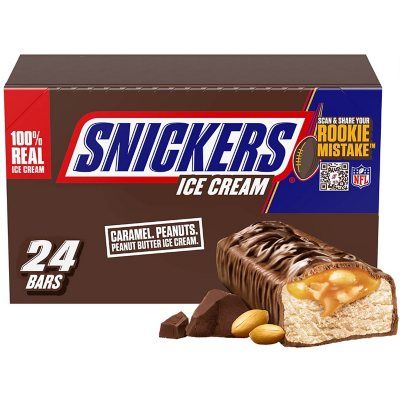 Snickers Ice Cream Bars, Snickers Ice Cream, Snickers Chocolate, Ice Cream Novelties, Snickers Candy, Butter Ice Cream, Ice Cream Bars, Chocolate Covered Peanuts, Dairy Desserts