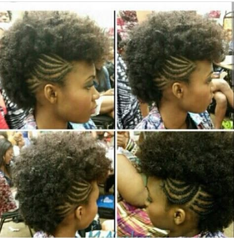 Braided Frohawk, Braids Mohawk, Fro Hawk, Braided Mohawk, Braided Mohawk Hairstyles, Styles For Short Hair, Curly Hair Braids, Transitioning Hairstyles, Mohawks