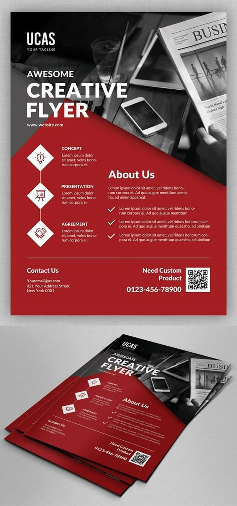 Business Flyers Ideas Creative, Brochure Flyer Design, Graphic Template Design, Business Pamphlet Design, Leaflet Design Inspiration, Pamphlet Design Creative, Business Flyer Design Creative, Flayer Designs Ideas, Pamphlets Design Ideas