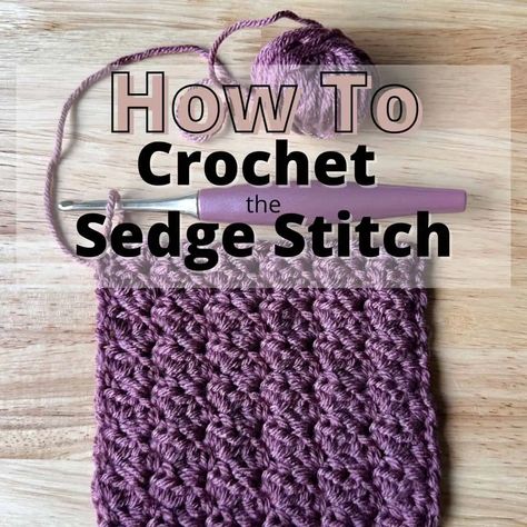 How to Crochet the Sedge Stitch - Free Tutorial Crochet Stitch Comparison, Amanda Crochets, Sedge Stitch, How To Do Crochet, Left Handed Crochet, Crochet Blanket Tutorial, Hand Crocheted Blanket, Baby Afghan Crochet Patterns, Crochet 101