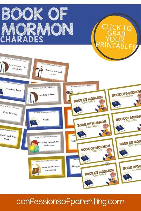 Lds Primary Charades, Scripture Charades Lds, Book Of Mormon Charades, Charades List, Book Of Mormon Trivia Questions, Book Of Mormon Trivia Game, Book Of Mormon Primary Activity, Bible Charades, Seminary Games