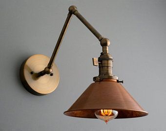 Farmhouse Style Lighting, Rustic Light Fixtures, Rustic Wall Sconces, Bedside Lamps, Industrial Light Fixtures, Copper Lamps, Industrial Wall Lights, Healthcare Design, Bonus Rooms