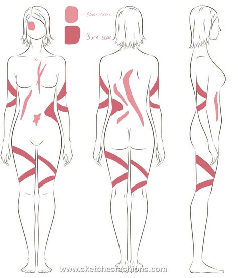 Arm Scars Drawing Base, Body Scar Reference Drawing, Scar Reference Art, Scar Ideas, Scar Reference, Manga Anatomy, Royal Au, Ocs Ideas, Neck Drawing