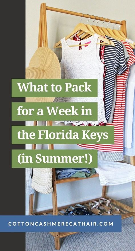 Packing List For Florida, Key West Outfits, Day Trip Outfit, Florida Vacation Outfits, Pack For A Week, Trip Outfit Summer, Weekend Packing List, Weekend Packing, Moms 50th Birthday