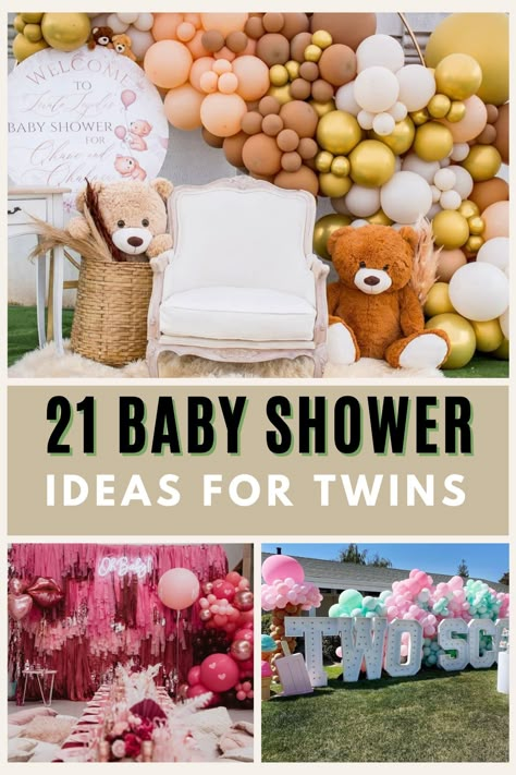 Whether you’re in the planning stages for a loved one, or you’re having a go at organising your own baby shower, we’ve put together some of the best and most unique baby shower ideas for twins that we think you will love! Dual Baby Shower Ideas, Twin Baby Showers, Twins Shower Ideas, Boy And Girl Baby Shower Ideas, Baby Shower Ideas Twins, Double Baby Shower Ideas, Twin Shower Ideas, Twins Baby Shower Theme, Baby Shower Themes For Twins