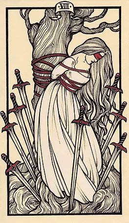 Fyodor Pavlov, Eight Of Swords, Tarot Card Artwork, Celtic Cross Tarot, Kartu Tarot, Tarot Tattoo, Swords Tarot, Tarot Card Spreads, Tarot Meanings