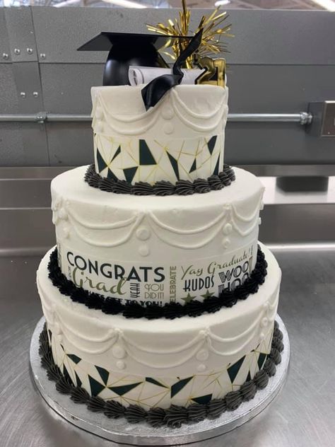 Graduation Cake 2 Layers, Graduation Tier Cakes, 3 Tier Graduation Cake Ideas, 3 Tier Graduation Cake, 2 Tier Graduation Cake, Farewell Party Decorations, Grad Cakes, Graduation Cake Designs, Farewell Cake