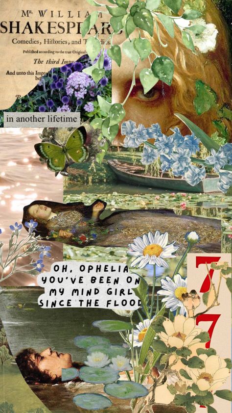 #ophelia #shakesphere #myfirstshuffle #aesthetic #shuffles #collage #love #aestheticshuffle #bookshuffle #bookaesthetic Shuffles Collage, Aesthetic Shuffles, Book Aesthetic, Collage, Pins