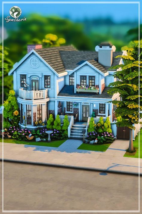 Welcome to another speed build in The Sims 4! In today's installment of Building Newcrest - we're building a family home for a single mom and her two daughters. Hope you enjoy! Sims 4 Speed Build, Sims Building, Home Building, Sims 4 Build, Sims 4 Houses, Two Daughters, Sims House, The Sims4, Single Mothers