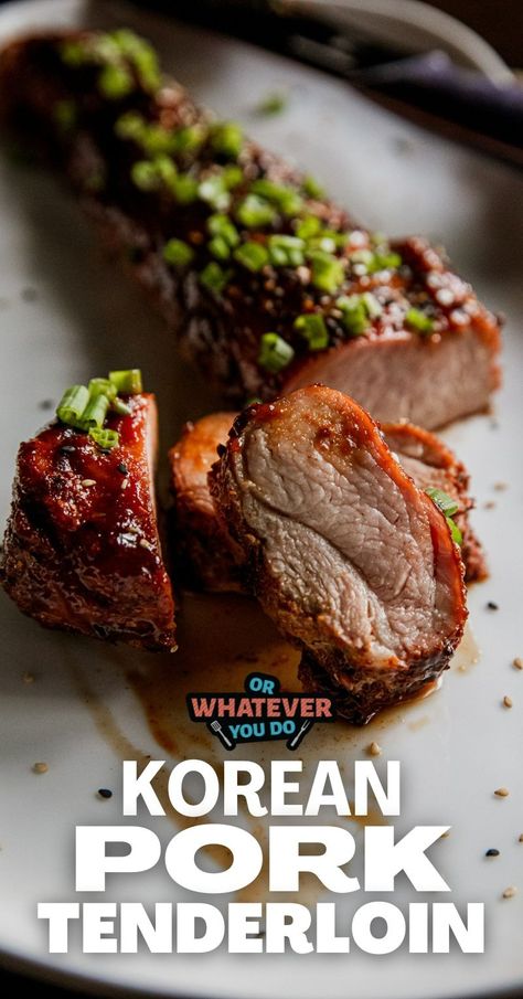 Gochujang Pork Tenderloin, Chinese Pork Tenderloin Recipes, Korean Pork Tenderloin, Ground Pork Recipes For Dinner, Paleo Pork Tenderloin, Pork Loin Recipes Oven, Asian Pork Tenderloin, Grilled Pork Tenderloin Recipes, Pork Tenderloin Marinade