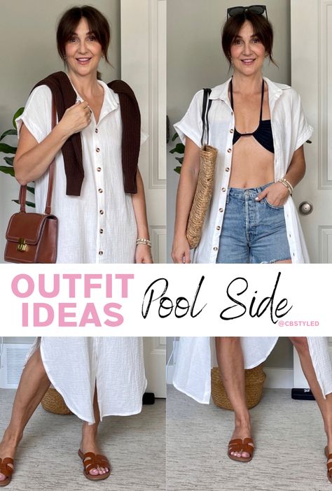 Summer outfit ideas Pool Side Outfit, Pool Outfit, Poolside Outfit, Pool Outfits, Good Summer, Beach Vacation Outfits, Pool Day, Summer Outfit Ideas, Pool Side