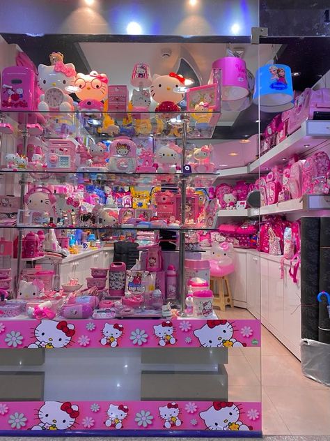 Hello Kitty Store Aesthetic, Sanrio House, Cutecore Room, Hello Kitty Store, Marriage Challenge, Hello Kitty Decorations, Kawaii Store, Sanrio Store, Hello Kitty Merchandise