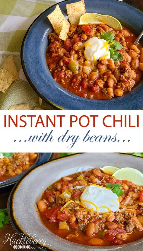 Chili Beans Instant Pot Recipe, Instapot Chili With Dry Beans, Instapot Chili Recipes Dry Beans, Instant Pot Chili Recipe Dry Beans, Chili Beans Instant Pot, Instant Pot Chili Dry Beans, Pressure Cooker Chilli, Chili With Dry Beans, Chili Recipe With Dry Beans