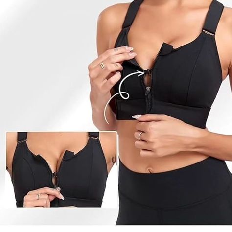 67% Off Price Rs. 999 GLAMORAS Women Polyester Spandex High Impact Front Zip Sports Bra Longline Fitness Criss Cross Back Crop Tops Tank Gym Yoga Workout, Size: M-2XL Sweat-Wicking Performance: 78% Polyester, 24% Spandex. lightweight fabric front zip sports bra with enhanced performance design offers wicking for moisture management. Wirefree, zip up sports bra built in padding with quicky dry, cool and comfortable feel for a long lasting. Easy-On & Easy-Off: No matter how sweaty you get whil... Zip Up Sports Bra, Push Up Workout, Front Zip Sports Bra, Yoga Workout, Gym Yoga, Sportswear Women, Long A Line, Yoga Fitness, Lightweight Fabric