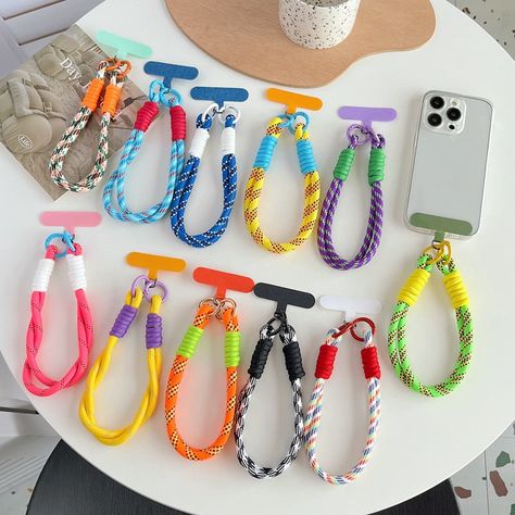 Paracord Phone Wristlet Phone Wristlet, Phone Lanyard, Cute Candy, Phone Strap, Hand Chain, Phone Charm, Candy Colors, Wrist Strap, Paracord