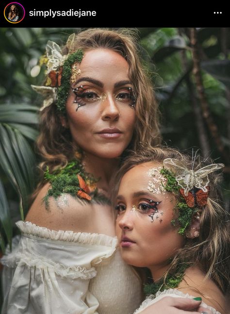 Mother Earth Theme Party, Elements Of Nature Fashion Show, Mother Nature Makeup Halloween, Gaia Goddess Costume, Earth Witch Costume, Earth Halloween Costume, Gaia Photoshoot, Solstice Outfit, Mother Earth Costume