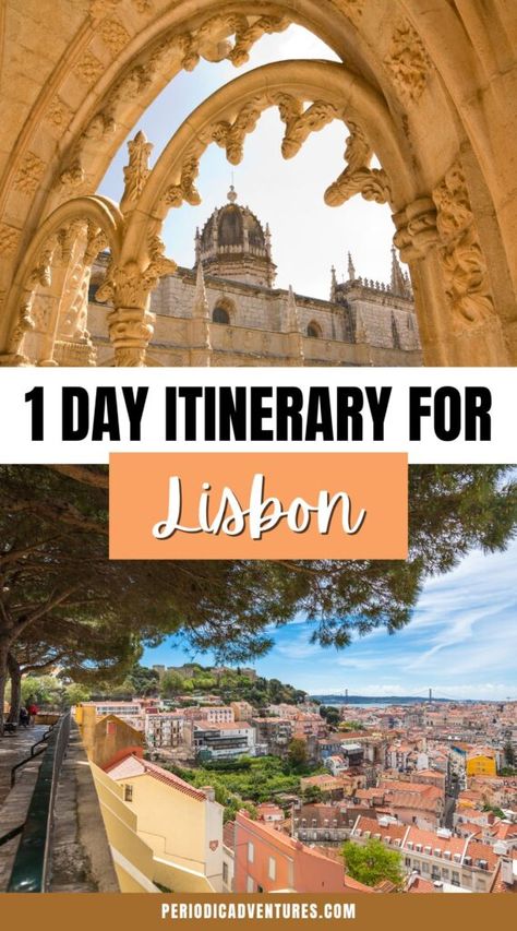 This 1 day itinerary for Lisbon includes activities like Rossio Square, the Santa Justa Lift, Monument to the Discoveries, and Pasteis de Belém. Click here to read more! Lisbon Itinerary, Lisbon Travel, Port Wine, American Travel, Belem, Backpacking Travel, Lisbon Portugal, Not Enough, City View