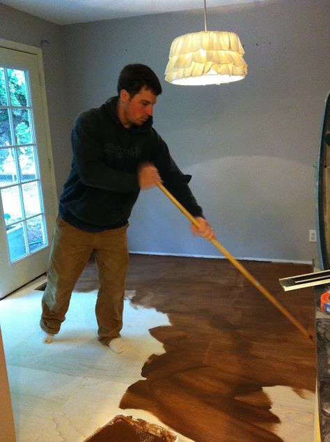 Roost Reimagined: DIY plywood flooring...cheap alternative to hardwood flooring. Painted Plywood Floors, Cheap Hardwood Floors, Plywood Floors, Floors Ideas, Dress Room, Plywood Floor, Remodel Diy, Plywood Flooring, Room Remodel