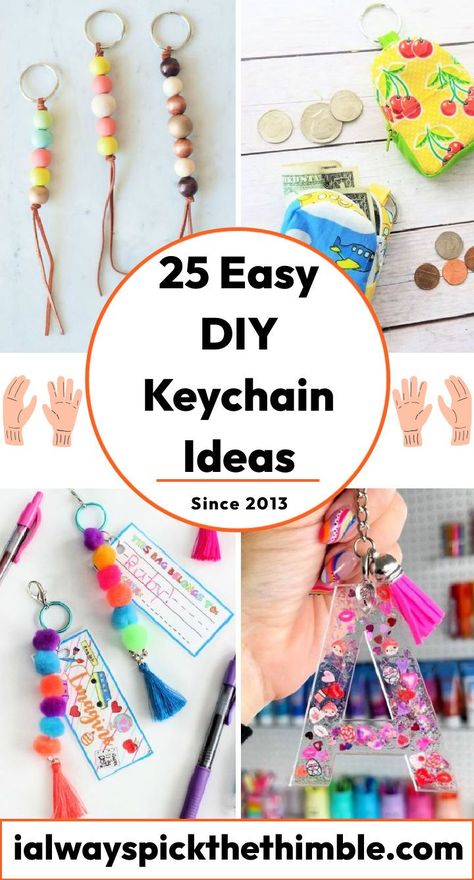 Backpack Charms Diy Zipper Pulls, Bead Key Chains For Kids, Big Bead Keychain, Key Chain Crafts Ideas, Carabiner Keychain Ideas, Diy Key Rings Handmade Gifts, Making Beaded Keychains, Diy Bag Charms How To Make, Homemade Keychains Diy How To Make