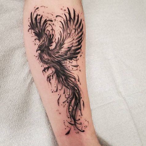 Find 57 completely unique, exclusive, and eye-catching phoenix tattoo designs in our article. Bonus: all explained meanings. Phoenix Tattoo Men, Phoenix Tattoo Sleeve, Simbols Tattoo, Phoenix Tattoo For Men, Phoenix Tattoo Feminine, Phönix Tattoo, Phoenix Tattoos, Brush Tattoo, Phoenix Tattoo Design