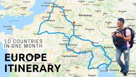 Europe Itinerary: 10 Countries in 1 Month Europe Trip Map, Europe Itinerary 3 Weeks, 6 Month Europe Itinerary, 2 Month Europe Itinerary, Europe Physical Map, Innsbruck Austria, Zurich Switzerland, Brussels Belgium, Munich Germany