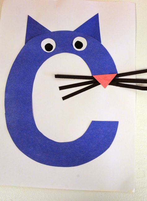 Mrs. Ricca's Kindergarten -c is for cat Letter C Art, Letter C Activities, Letter C Crafts, Preschool Letter Crafts, Alphabet Crafts Preschool, C Is For Cat, Abc Crafts, Alphabet Letter Crafts, C Art