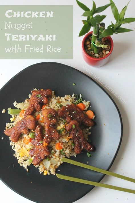 Chicken Nugget Teriyaki and Fried Rice | Family-Friendly Recipe Frozen Chicken Nuggets, Teriyaki Recipe, Soy Recipes, Chicken Nugget, Fresh Chicken, Toddler Food, Quick Meal, Kids Table, Fried Rice Recipe