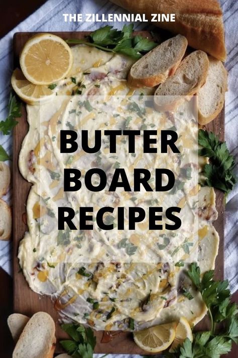 butter board recipe Butter Board Recipe, Butter Boards, Flavored Butter Recipes, Butter Board, Cinnamon Honey Butter, Sweet Butter, A Charcuterie Board, Best Butter, Roasted Cherry Tomatoes