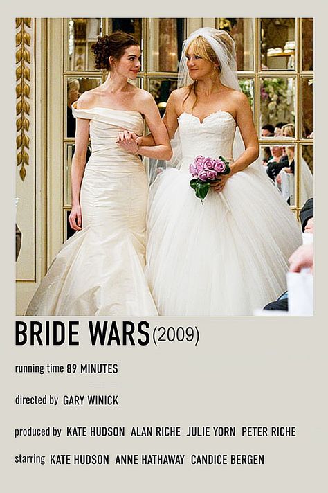 Bride Wars Movie Poster, Bridesmaids Movie Poster, Bridal Wars, Movie Polaroids, Bridesmaids Movie, Sydney White, Polaroid Movie Poster, Bride Wars, Tv Posters