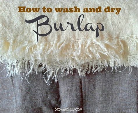 Machine washing and drying burlap is not quite as simple as washing most other fabrics such as cotton, but it is possible.  There is a little more to it with various expected or unexpected results.  As I am starting another burlap project, I decided to give the machine washer/ dryer method a try despite my ... Read More about Burlap Unraveled: Washing, Drying and What to Expect Sewing Room Storage, Trendy Sewing Projects, Burlap Projects, Burlap Curtains, No Sew Curtains, Burlap Crafts, Sewing Aprons, Burlap Fabric, Sewing Projects For Kids