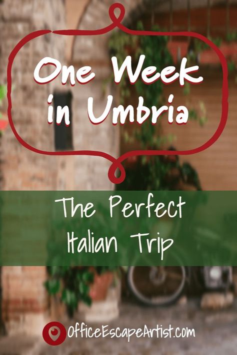 One Week in Umbria: The Perfect Italian Trip - The Office Escape Artist | Tuscany gets all the hype, but Umbria is just as beautiful (if not more so) with far fewer tourists. Umbria will provide you with the perfect week in Italy. From wonderful Italian Umbria Italy Travel, Italy Beautiful Places, Almafi Coast Italy, Northern Italy Travel, Southern Italy Travel, Week In Italy, Milan Italy Travel, Italy Quotes, Traveling Italy