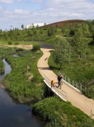 Jogging Path, Wildflower Gardens, London Ideas, Garden Gathering, Run Cycle, Jogging Track, Olympic Park, Park Landscape, Cycling Route