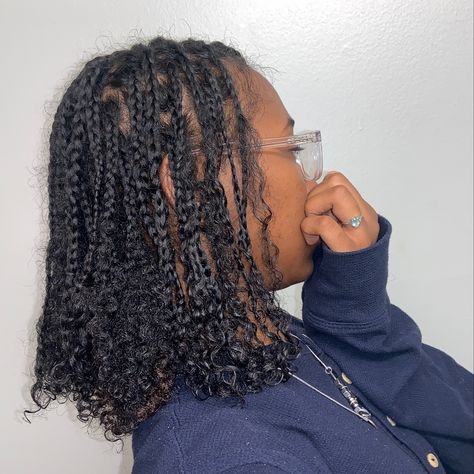 Natural Plaited Hairstyles For Black Women, Braids For Mixed Women Natural Hair, Braidhairstyle Black Women, Braids W Natural Hair, Medium Braids Natural Hair, Bohemian Knotless Braids Natural Hair, Natural 4c Braids, Natural Braided Hairstyles Real Hair, Graduation Hairstyles For Black Women Braids