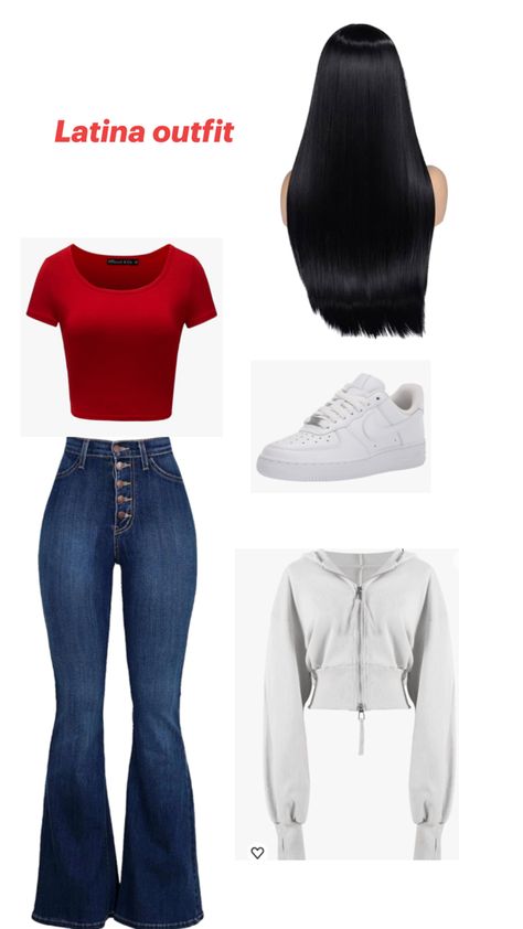 This is a Latina outfit as you already know and it’s cute Latina Outfits Casual, Latinas Outfits, Latina Clothes, Female Clothes Outfits, Latina Outfit, Simple Outfits For School, Latina Outfits, Outfits For Mexico, Latina Fashion Outfits