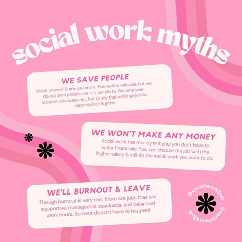 ✨There are far too many myths about social work that certainly don't help our profession. What are myths you notice about this work? #socialwork #socialworker #therapy #therapist #lmsw #lcsw #bsw #lsw #counseling #counselor #mentalhealth #socialservice Master Social Work, Social Work Organization Ideas, Social Work Student Aesthetic, Bachelor Of Social Work, Social Work Aesthetic, Social Work Major, Social Worker Aesthetic, Bachelors In Social Work, Lcsw Exam Prep