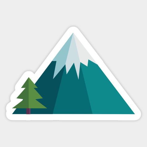 Snowy mountain and tree sticker. Mountain Stickers, Tumblr Transparents, Mountains Sticker, Suitcase Stickers, Tree Sticker, Stickers Cool, Snowy Mountain, Tree Stickers, Creative Class