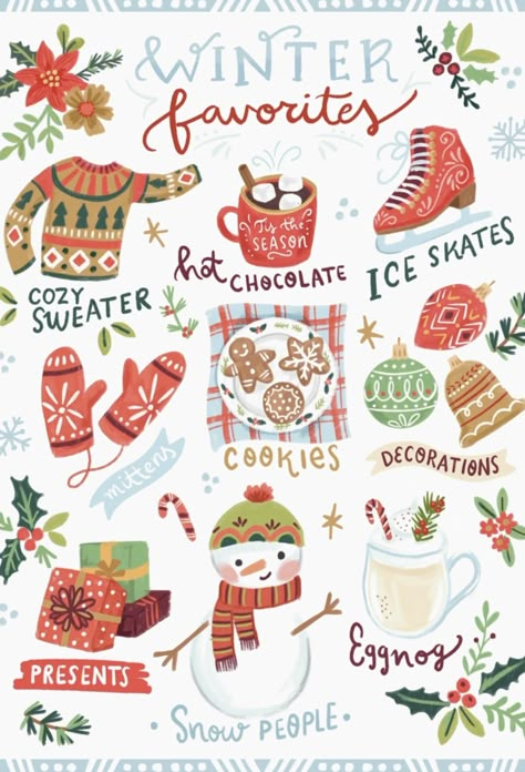 Christmas Stall Ideas, Xmas Sticker, Hygge Christmas, $b Wallpaper, Christmas Bucket, Happy December, Winter Illustration, Christmas On A Budget, Christmas Feeling