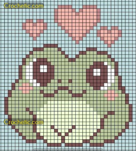 Rainbow Journey: Kawaii Grid Crochet Exploration Pixel Art Pattern Dinosaur, Cartoon Pixel Art Grid, Pixel Grid Ideas, Simple Pixel Art Patterns, Frog Pixel Art, Pixel Art Pattern Easy, Pixel Kawaii, Pixel Art Kawaii, Enjoying The Little Things