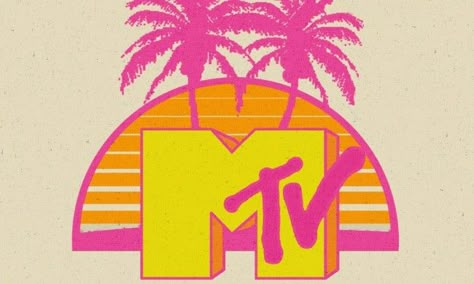 Mtv Spring Break 90s, Mtv Wallpaper, Mtv Spring Break, Dragon Day, Mtv Music Television, 80s Logo, Mtv Logo, Neon Nail Art, 90s Logos